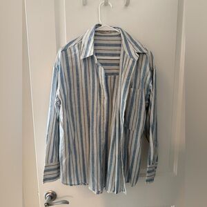 Abercrombie & Fitch Women’s Oversized Linen Button Down